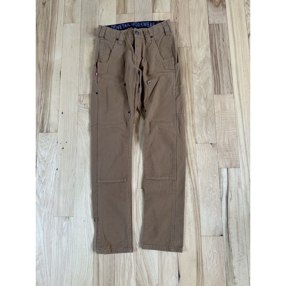 Dovetail Workwear Maven X Pants Women's 0/30 Saddle Brown Slim Canvas Utility - Picture 1 of 9